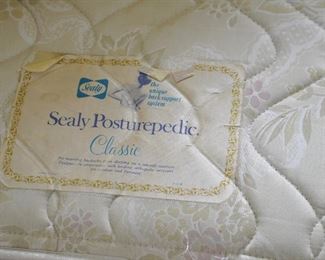FULL SIZE SEALY POSTUREPEDIC  MATTRESS AND BOX SPRING IN FAIR CONDITION.  OUR PRICE IS $75.00.