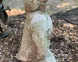 CEMENT DUCK (OR MAYBE A PENGUIN) STANDING.  OUR PRICE $28.00.