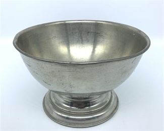 Lot 073
Shuler pewter footed serving bowl