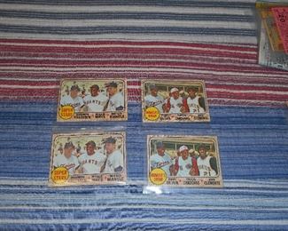 Vintage Baseball Cards Mickey Mantle, Willie Mays