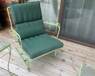 5 Piece Wrought Iron Outdoor Patio Set - Woodard Era