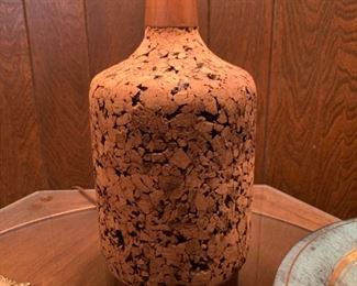 MCM Cork Base Table Lamp