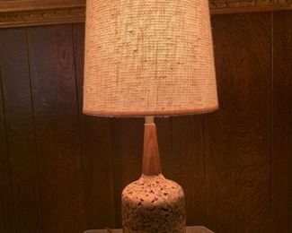 MCM Cork Base Table Lamp