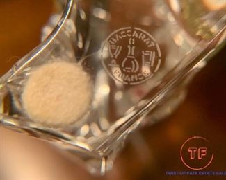 BACCARAT Signed Crystal Glass Bull Figurine