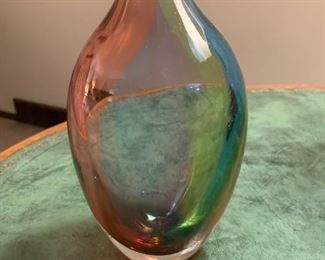 KOSTA BODA Signed Think Neck Glass Vase