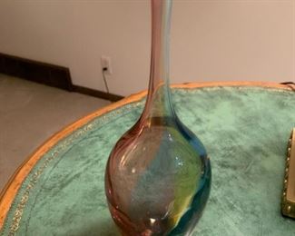 KOSTA BODA Signed Think Neck Glass Vase