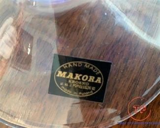 MAKORA KROSNO Poland Hand Made Pedestal Bowl - Jellyfish Design