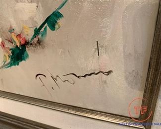 Framed Oil on Canvas  - Floral Still Life by MORO