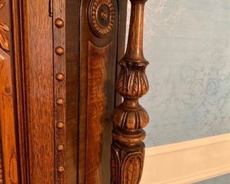 MAGNIFICENT Antique WEST END FURNITURE CO Rockford Illinois HAND CARVED NO 891 Dining Suite