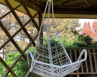 Vintage Metal Tear Drop Egg Swing Hanging Chair