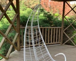 Vintage Metal Tear Drop Egg Swing Hanging Chair