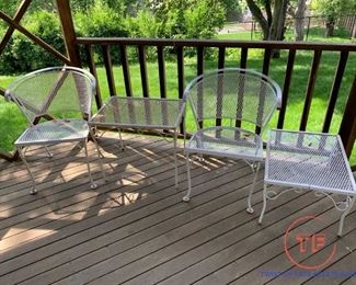 Outdoor Wrought Iron Patio Set - Woodard Era