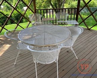 Outdoor Wrought Iron Patio Set - Woodard Era