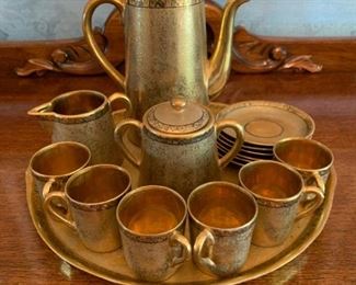 Vintage Gold Gilt Porcelain China Teapot Set - Made in Japan