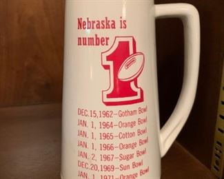 1971 Nebraska Cornhusker Football Champions Stein