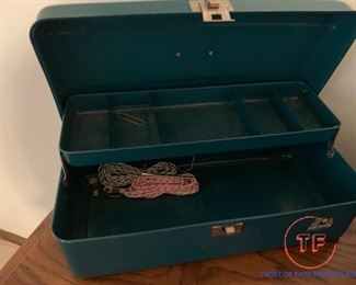 Vintage HAWTHORNE Montgomery Wards Fishing Tackle Metal Box