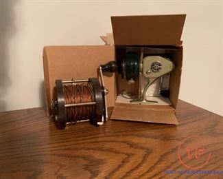 LOT - HORROCKS-IBBOTSON Model 250 Shark Bakelite Fishing Reel and Shakespeare 2000 Spinning Reel Model EB