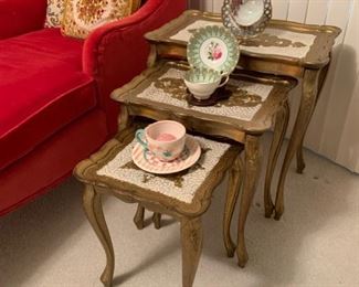Vintage Hollywood Regency Stacking Tables