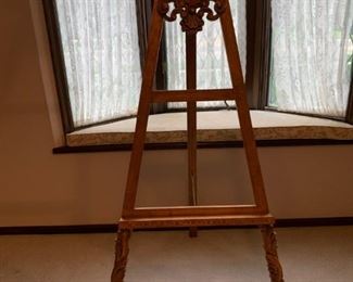 Hand Carved Wood Art Easel