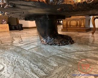 Redwood Coffee Table "An Original Star Dust" No 20251 by Burlwood Co. Redding, California