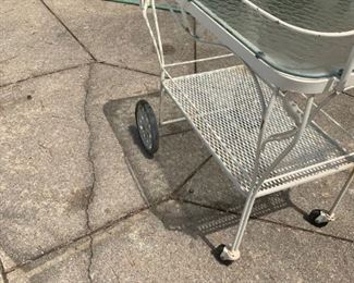 Vintage Wrought Iron Bar Cart Woodard Era