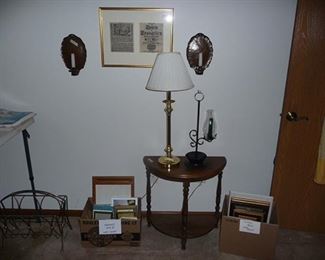 Table, Frames and Lamp