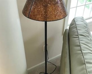 Mica shade floor lamp