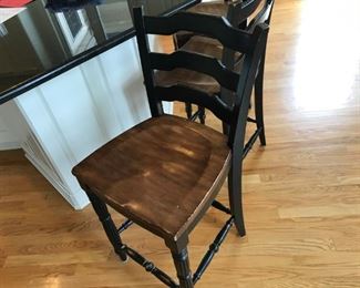 Set of 3 Hooker bar stools