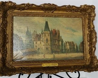 ANTIQUE OIL ON CANVAS OF ANTWERP BY H. FOLEY, 1848-1874 UNITED KINGDOM 