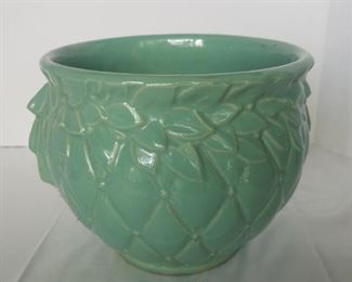 LARGE AQUA MCCOY FLOWER POT 