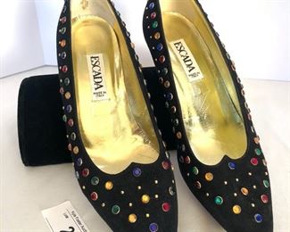 ESCADA SUEDE LOW HEEL PUMPS