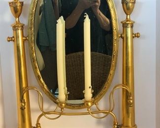 GENTLEMAN'S VANITY MIRROR WITH CANDLEHOLDERS