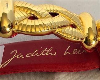 JUDITH LEIBER LEATHER BELT