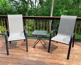 $45.00......Pair of Nice Patio Chairs and a Table (2 Sets Available) 