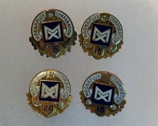 REDUCED!  $125.00 now, was $180.00........Set of 4 10K Service Pins 