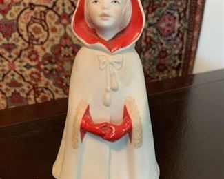 CLEARANCE    $20.00 now, was $60.00........Cybis Figurine, Little Red Riding Hood Once Upon a Time Fairy Table Series 