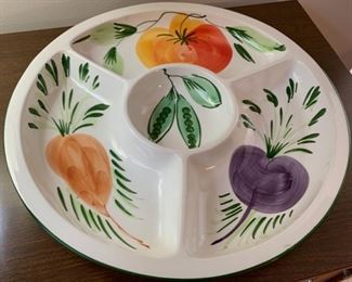 HALF OFF!  $10.00 now, was $20.00......Large Hand Painted Pizzato Vegetable Appetizer Platter Made in Italy 