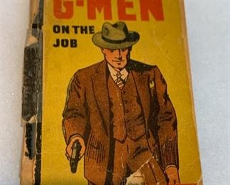 HALF OFF!    $5.00 now, was $10.00......Tiny Mini Vintage G-Men Book G-Men on the Job... rough shape but still cute!