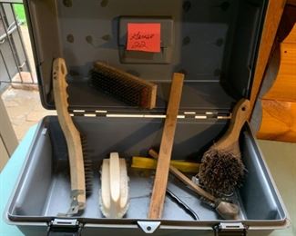 CLEARANCE !   $5.00  now, was $14.00....Garage LOT 22  Steel Brushes and Tool Box