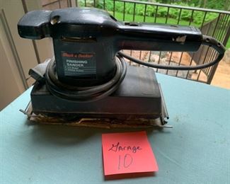 CLEARANCE  $5.00 now, was $15.00....Garage LOT 10  Black and Decker Finishing Sander