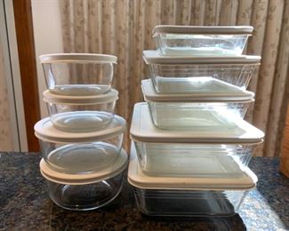 HALF OFF!   $12.00 now, was $24.00.....Set of 9 Glass Storage Containers 