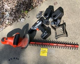HALF OFF!  $10.00 now, was $20.00......GARAGE LOT 116 Tree Trimmer and Drill