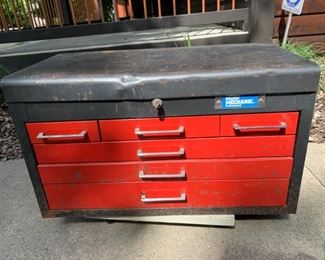 HALF OFF!   $50.00 now, was $100.00......Master Mechanic Professional Tool Box and Tools in the following pictures