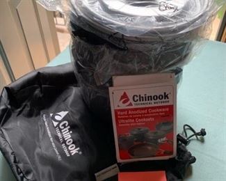 CLEARANCE !   $5.00 now, was $40.00......Chinook Hard Anodized Cookware Set camping/hiking, New! GARAGE  LOT 82