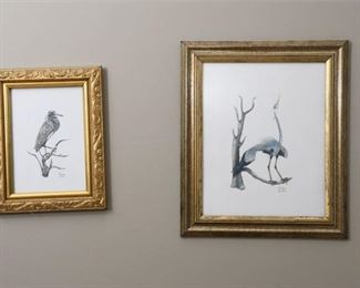 37. Two 2 Framed Bird Prints