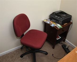 40. Side Table Printer Office Chair