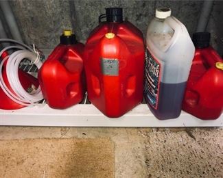 115. Group Lot Gas Cans and Accessories