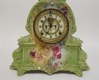 1048	ROYAL BONN CHINA CASE CLOCK *LA MANCHE* BACK DOOR NEEDS TO BE REATTACHED 
