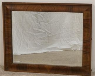 1135	BEVELED MIRROR IN MAHOGANY FRAME OVERALL DIMENSIONS ARE, 29 IN X 23 IN 
