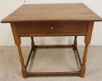1154	ANTIQUE TAVERN TABLE W/DRAWER AND PINNED CONSTRUCTION. 30 IN X 24 1/4 IN X 27 IN HIGH
